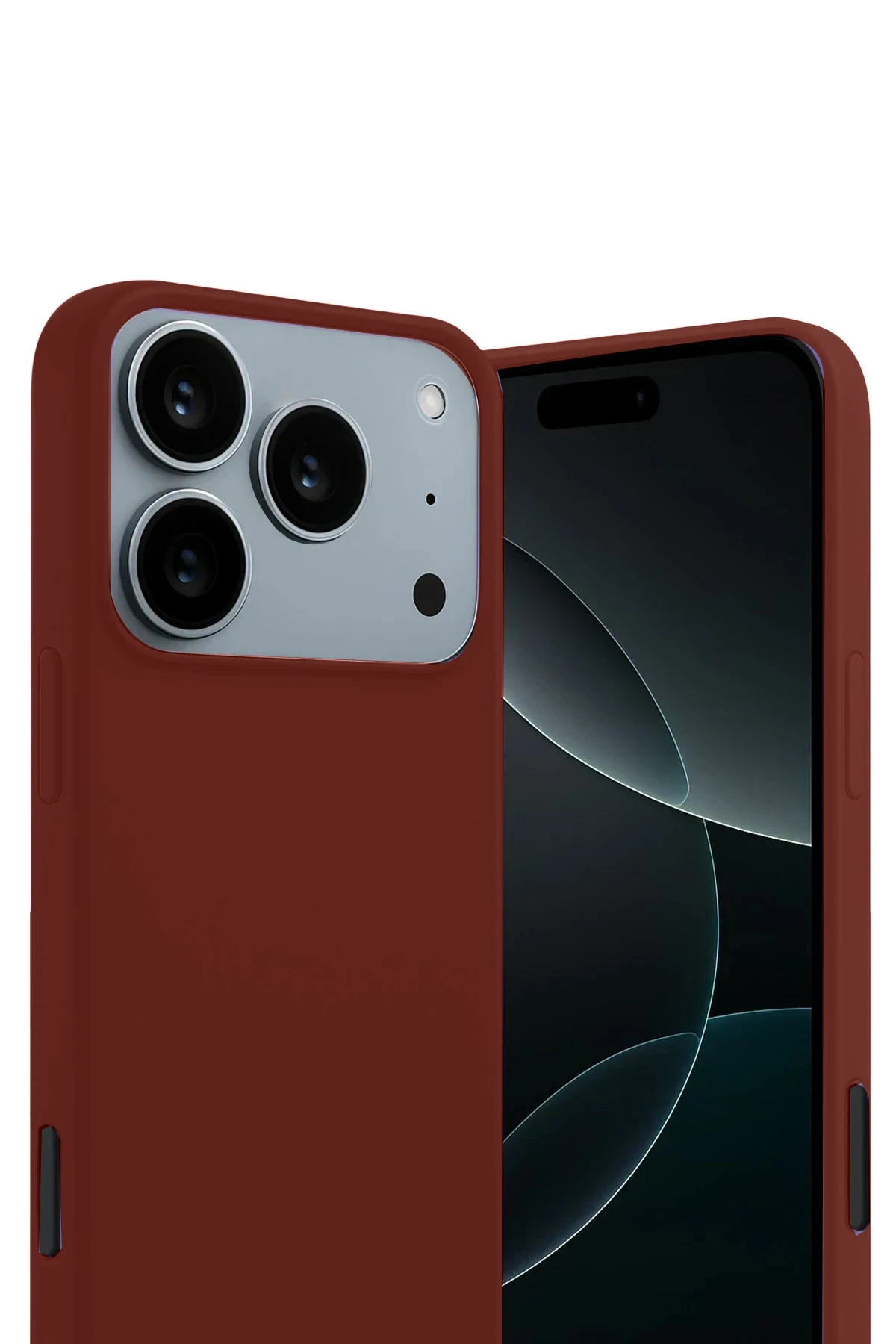 Newface Apple iPhone 17 Pro First Silikon - Bordo