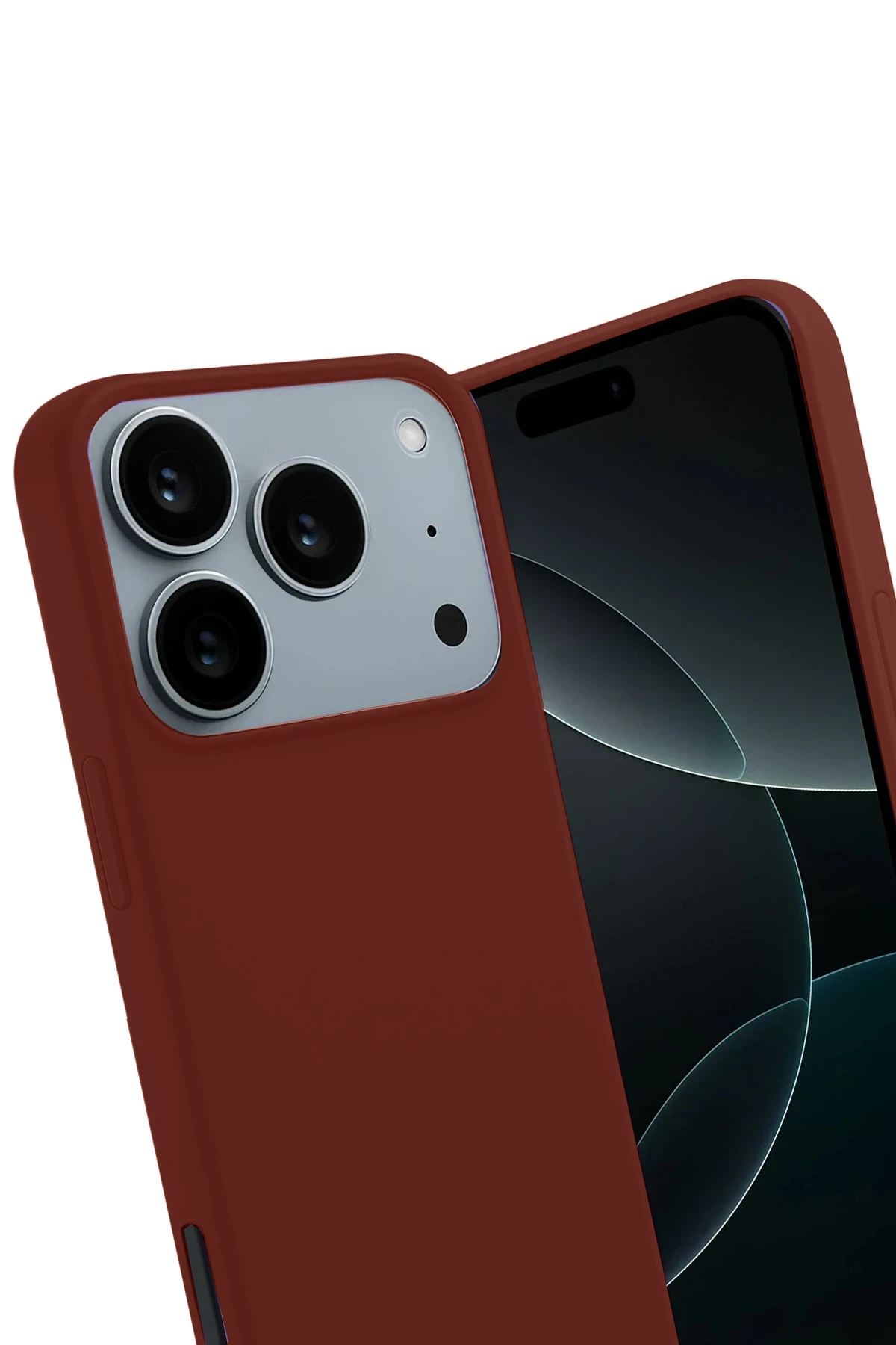 Newface Apple iPhone 17 Pro First Silikon - Bordo