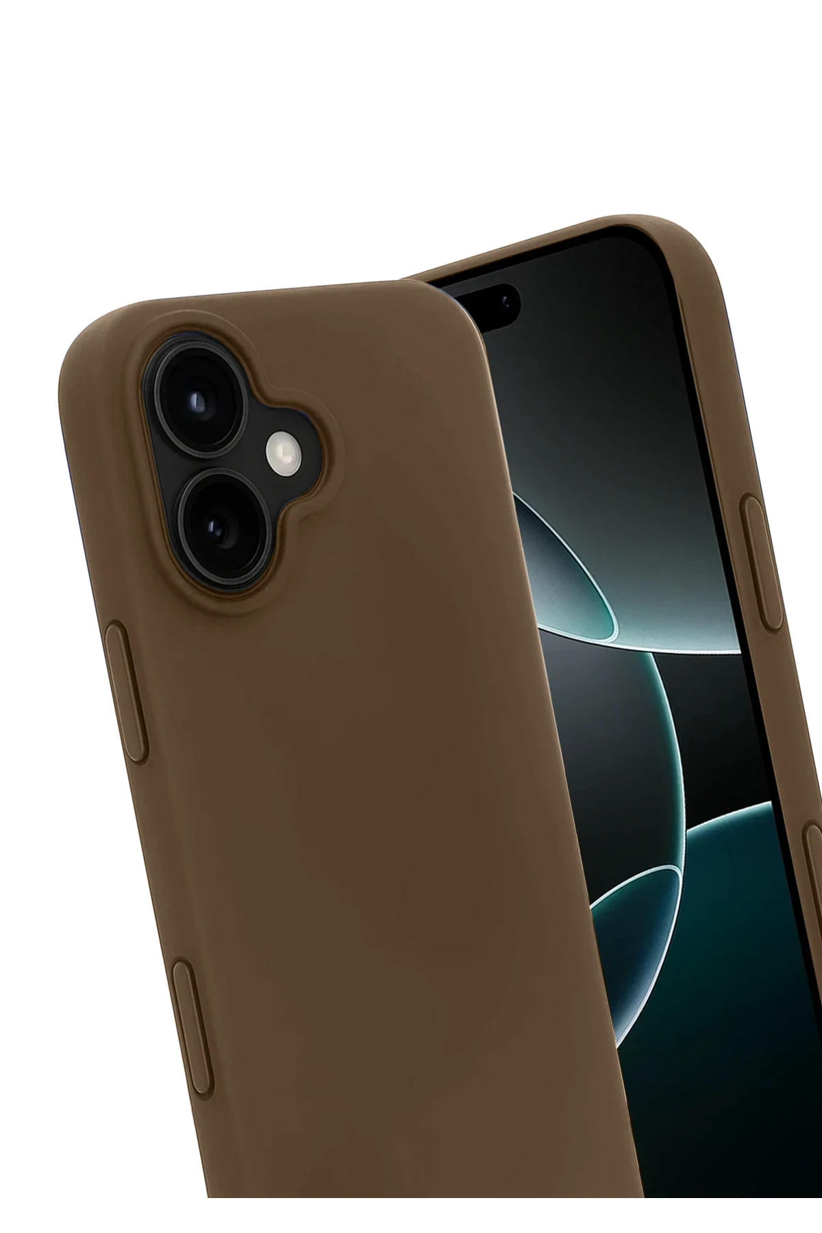 Newface Apple iPhone 17 First Silikon - Kahverengi