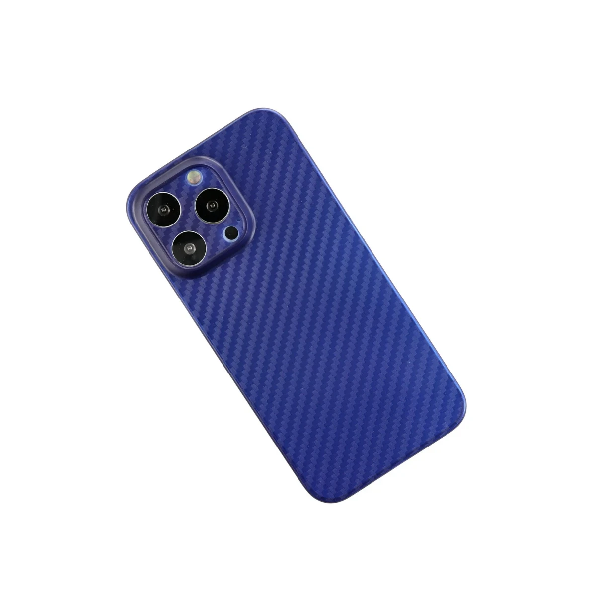 Newface Apple iPhone 13 Pro Max Kılıf Karbon PP Silikon - Mavi