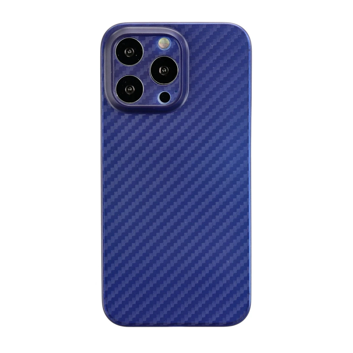 Newface Apple iPhone 13 Pro Max Kılıf Karbon PP Silikon - Mavi