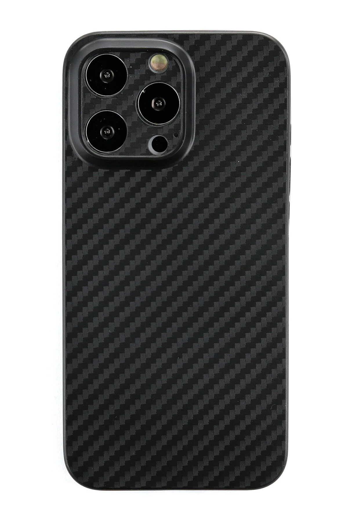 Newface Apple iPhone 13 Pro Max Kılıf Karbon PP Silikon - Siyah