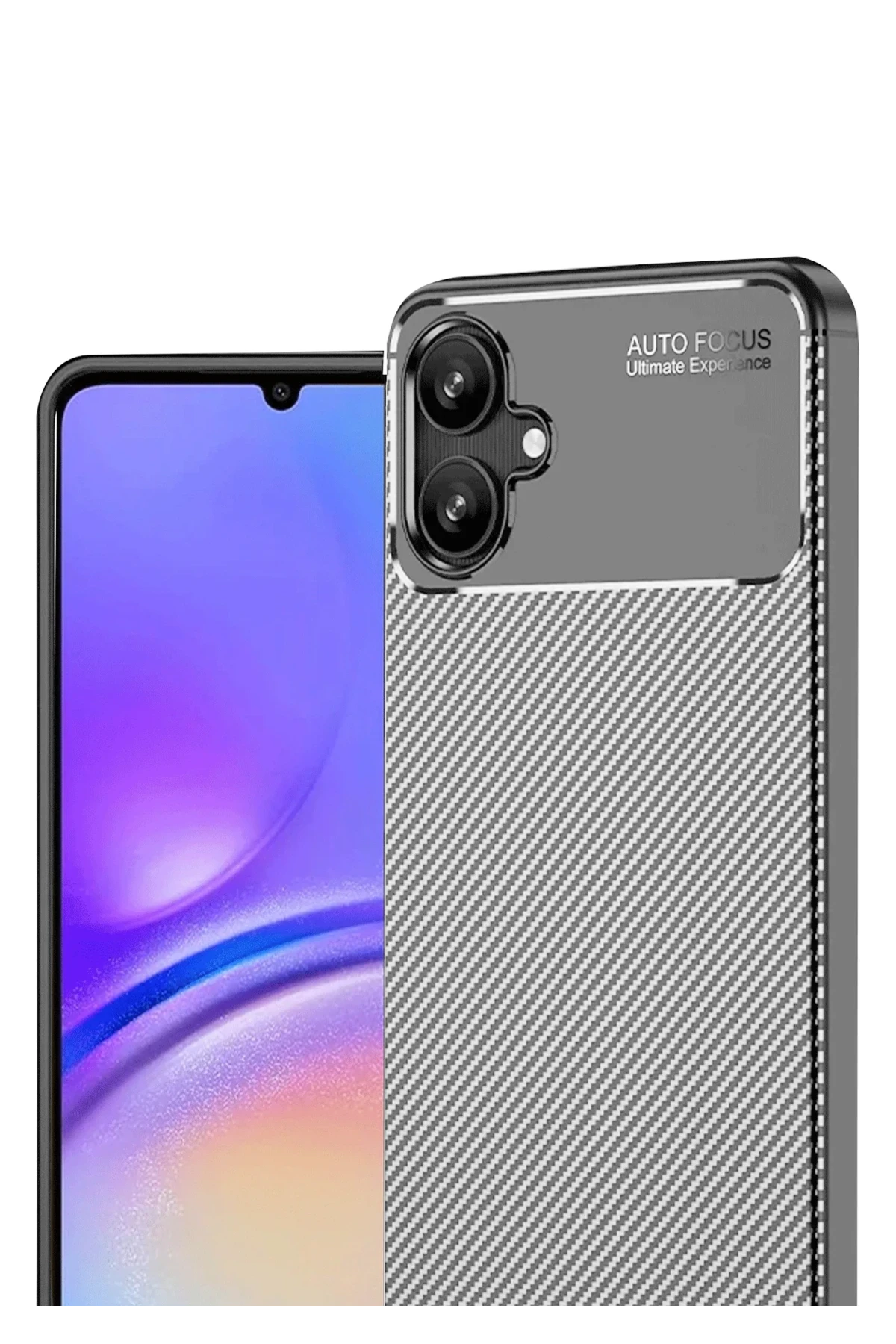 Newface Samsung Galaxy A06 Kılıf Auto Focus Karbon Kapak - Gri