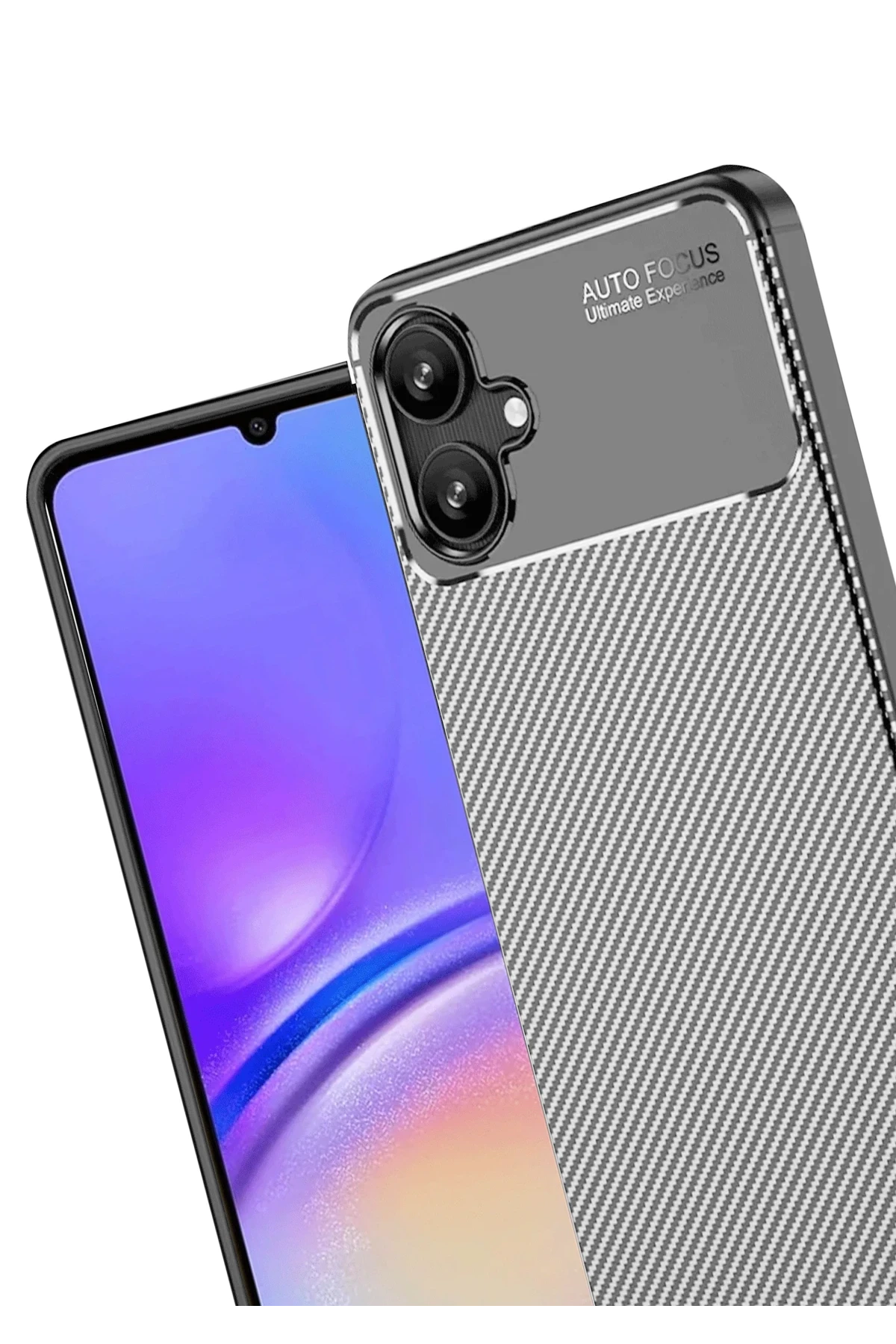 Newface Samsung Galaxy A06 Kılıf Auto Focus Karbon Kapak - Gri