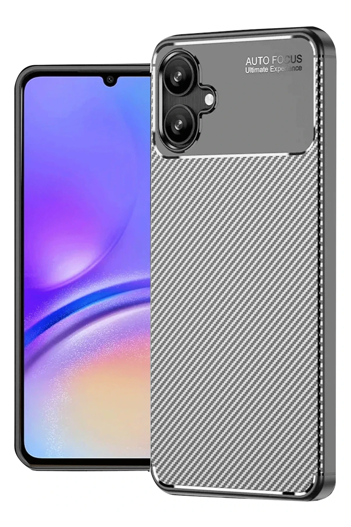 Newface Samsung Galaxy A06 Kılıf Auto Focus Karbon Kapak - Gri
