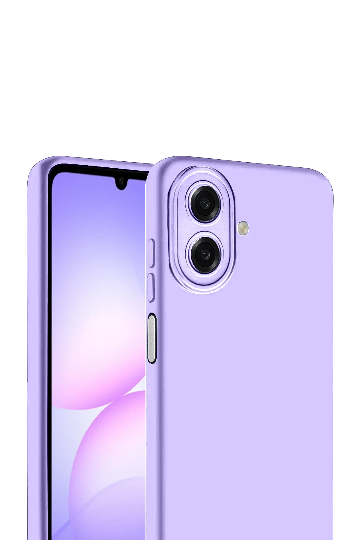 Newface Samsung Galaxy A07 Nano içi Kadife Silikon - Lila
