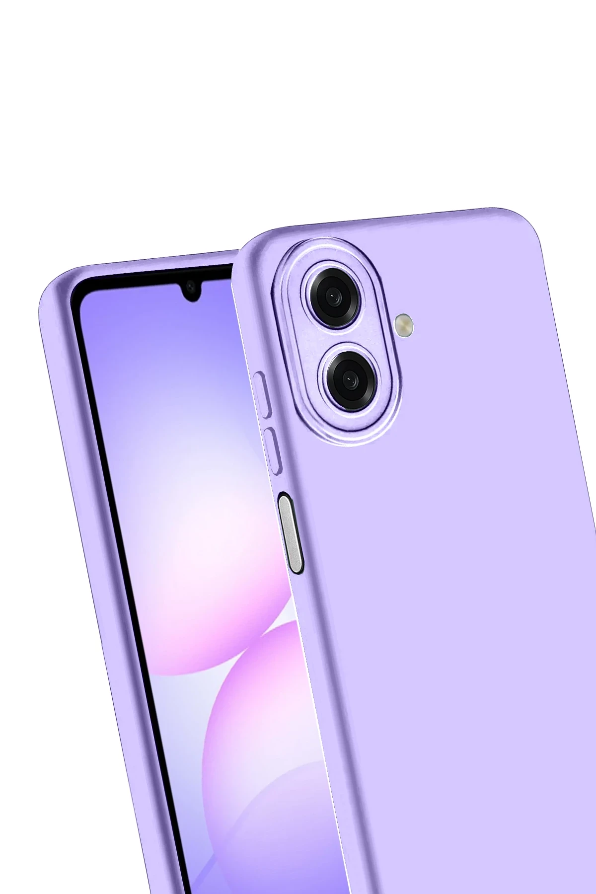 Newface Samsung Galaxy A07 Nano içi Kadife Silikon - Lila