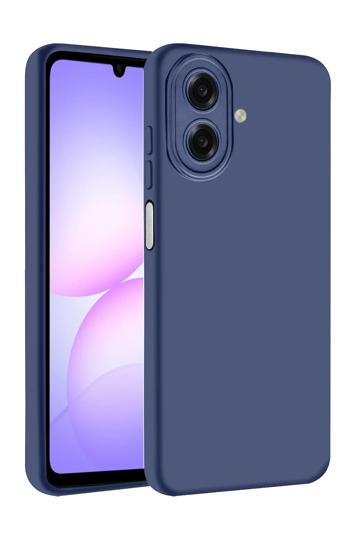 Newface Samsung Galaxy A07 Nano içi Kadife Silikon - Lacivert