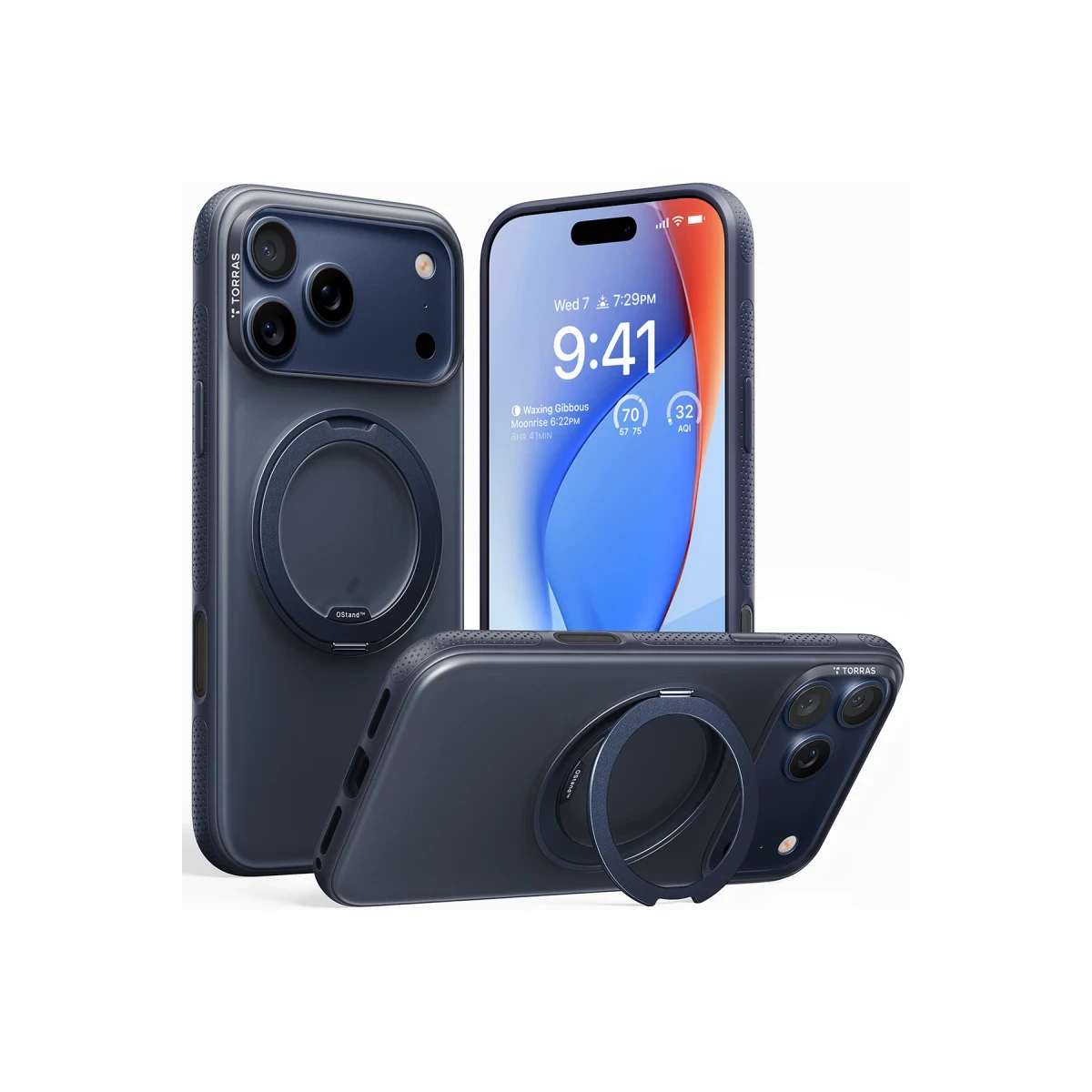 Torras Apple iPhone 17 Pro Max O Stand R Fitness Serisi Magsafe Kılıf - Lacivert