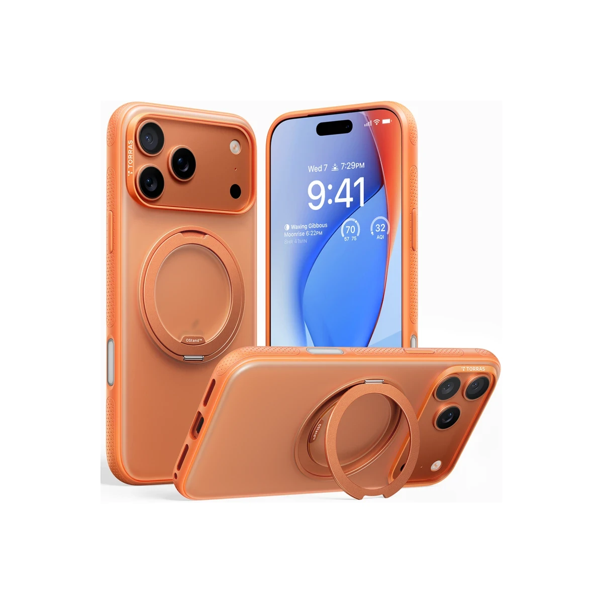 Torras Apple iPhone 17 Pro Max O Stand R Fitness Serisi Magsafe Kılıf - Turuncu