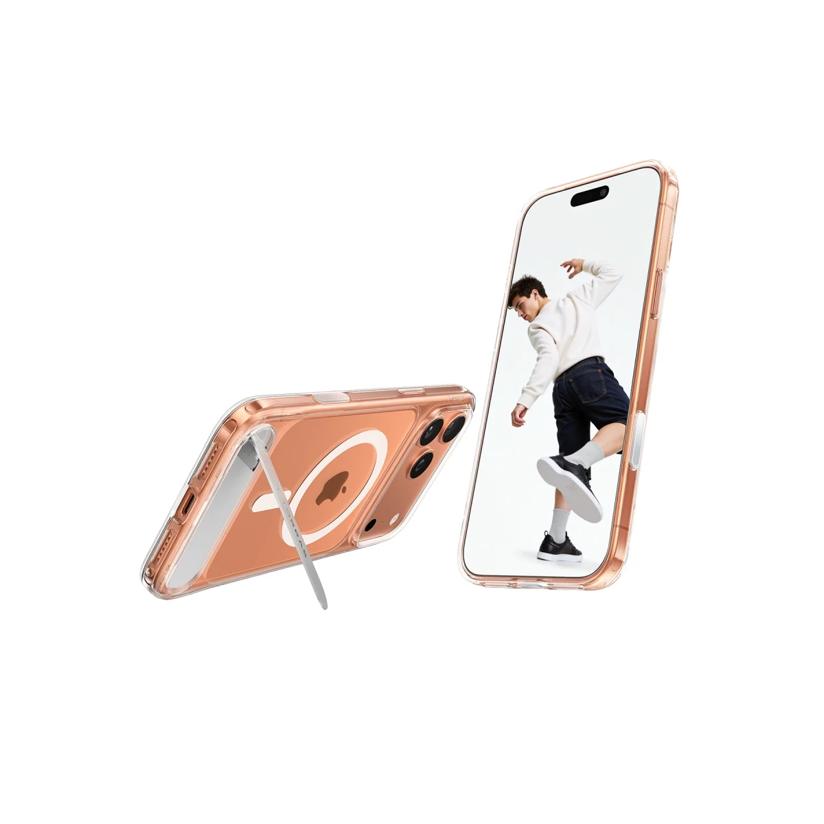 Torras Apple iPhone 17 Pro Max P Stand Serisi Magsafe Kılıf - Şeffaf