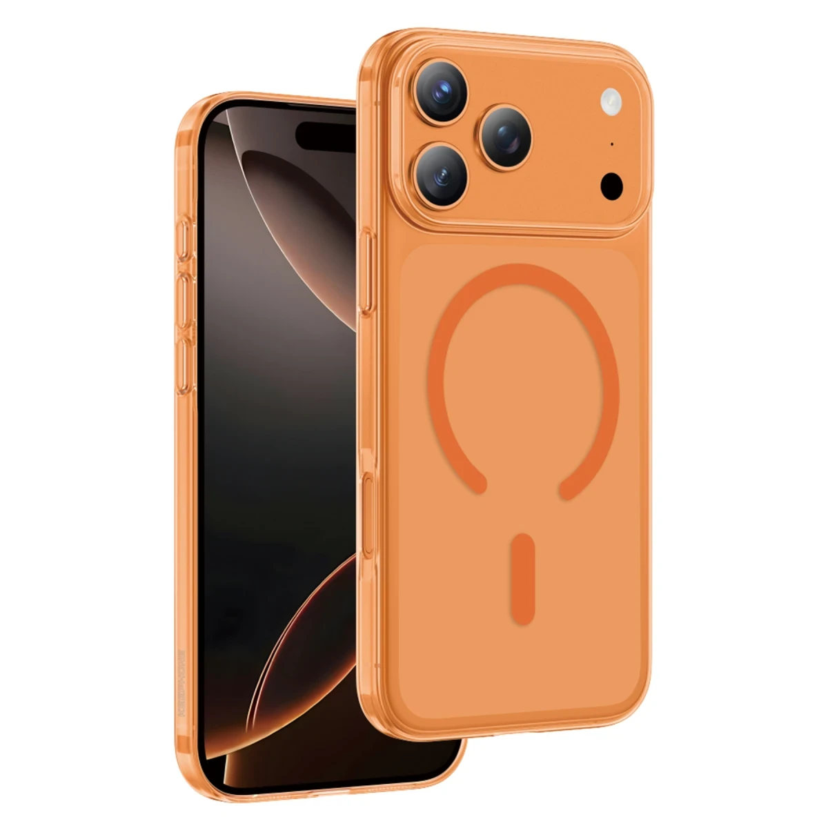 Keephone Apple iPhone 18 Pro/17 Pro X-Crystal Slim Magsafe Kılıf - Turuncu