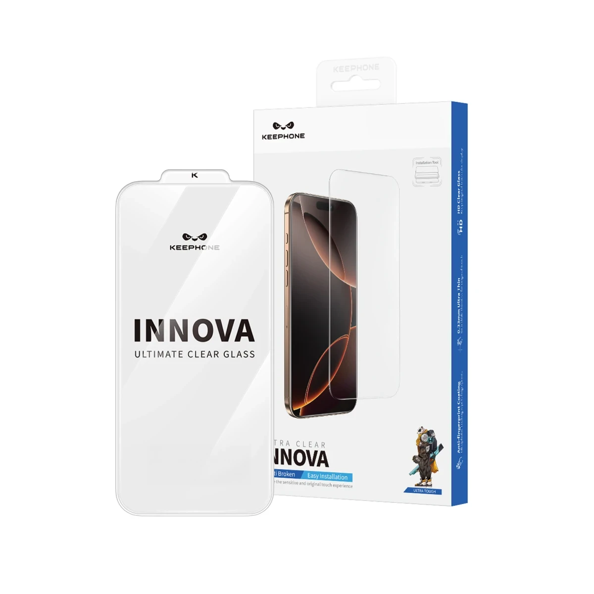 Keephone Apple iPhone 16 Pro Max Innova HD Cam Ekran Koruyucu - Şeffaf