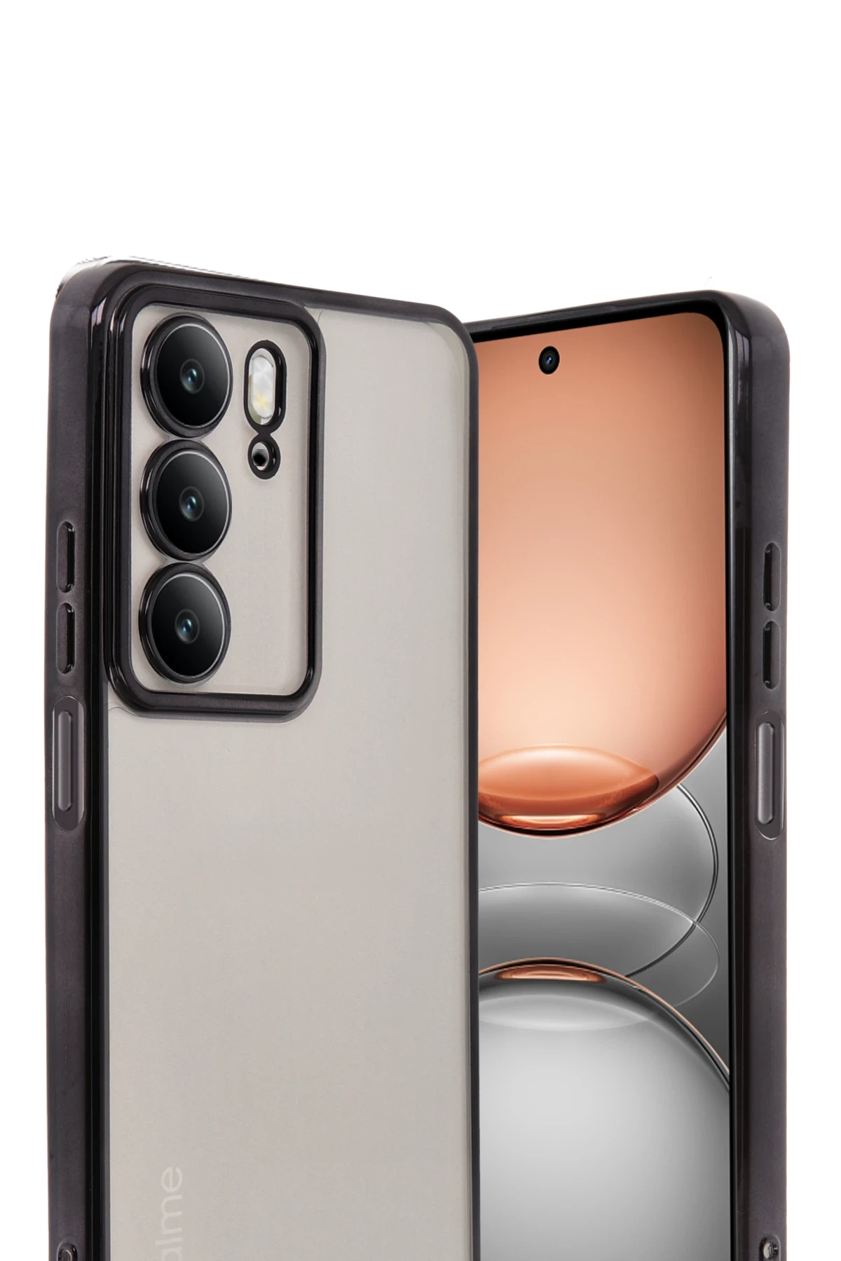 Newface Realme C75 4G Kılıf Razer Lensli Silikon - Siyah