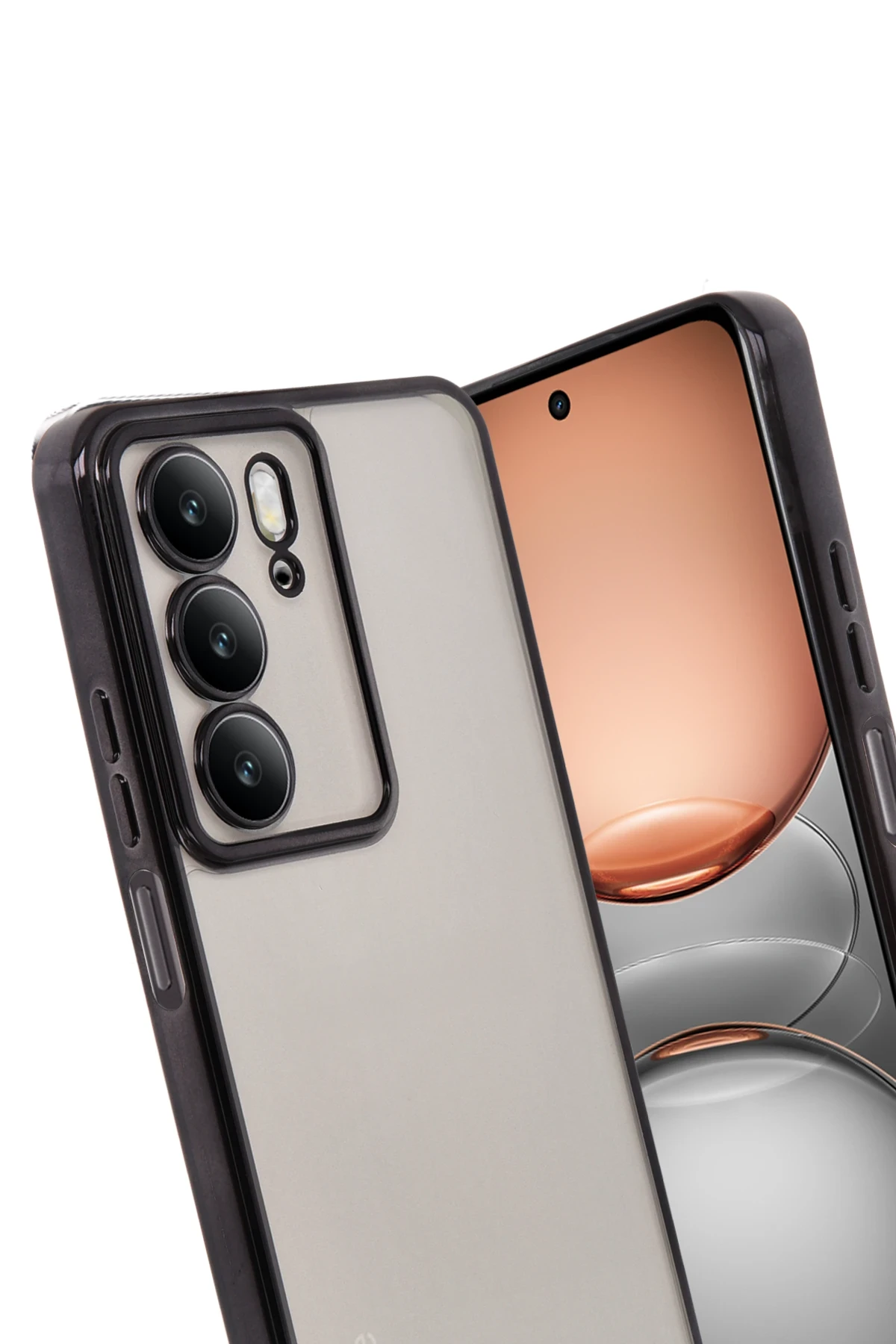 Newface Realme C75 4G Kılıf Razer Lensli Silikon - Siyah