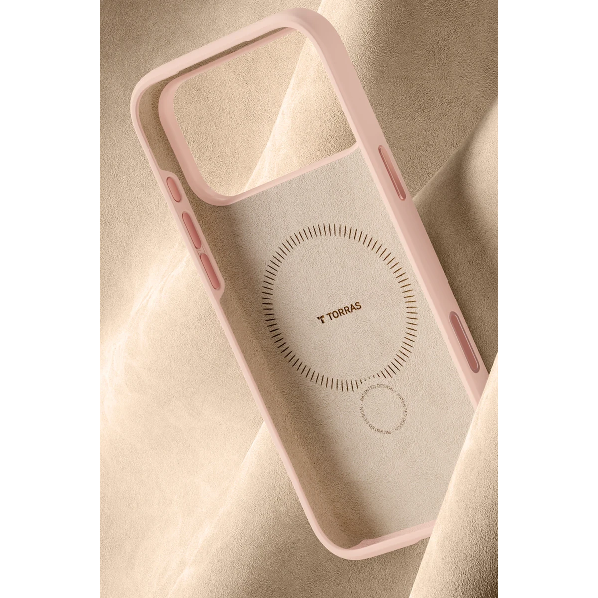 Torras Apple iPhone 17 Pro O Stand Spin Silicone Serisi Magsafe Kılıf - Pembe