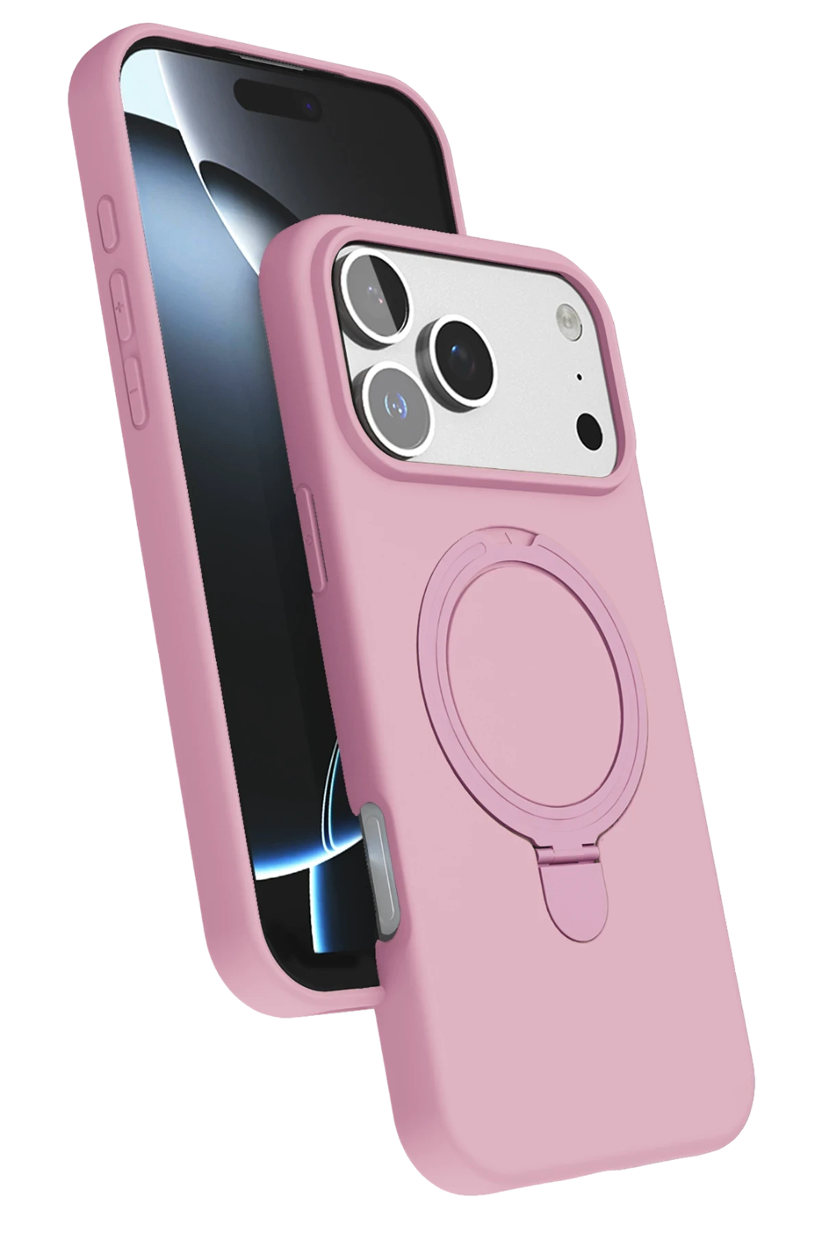 Newface Apple iPhone 17 Pro Max Regal Magsafe Standlı Kapak - Açık Pembe