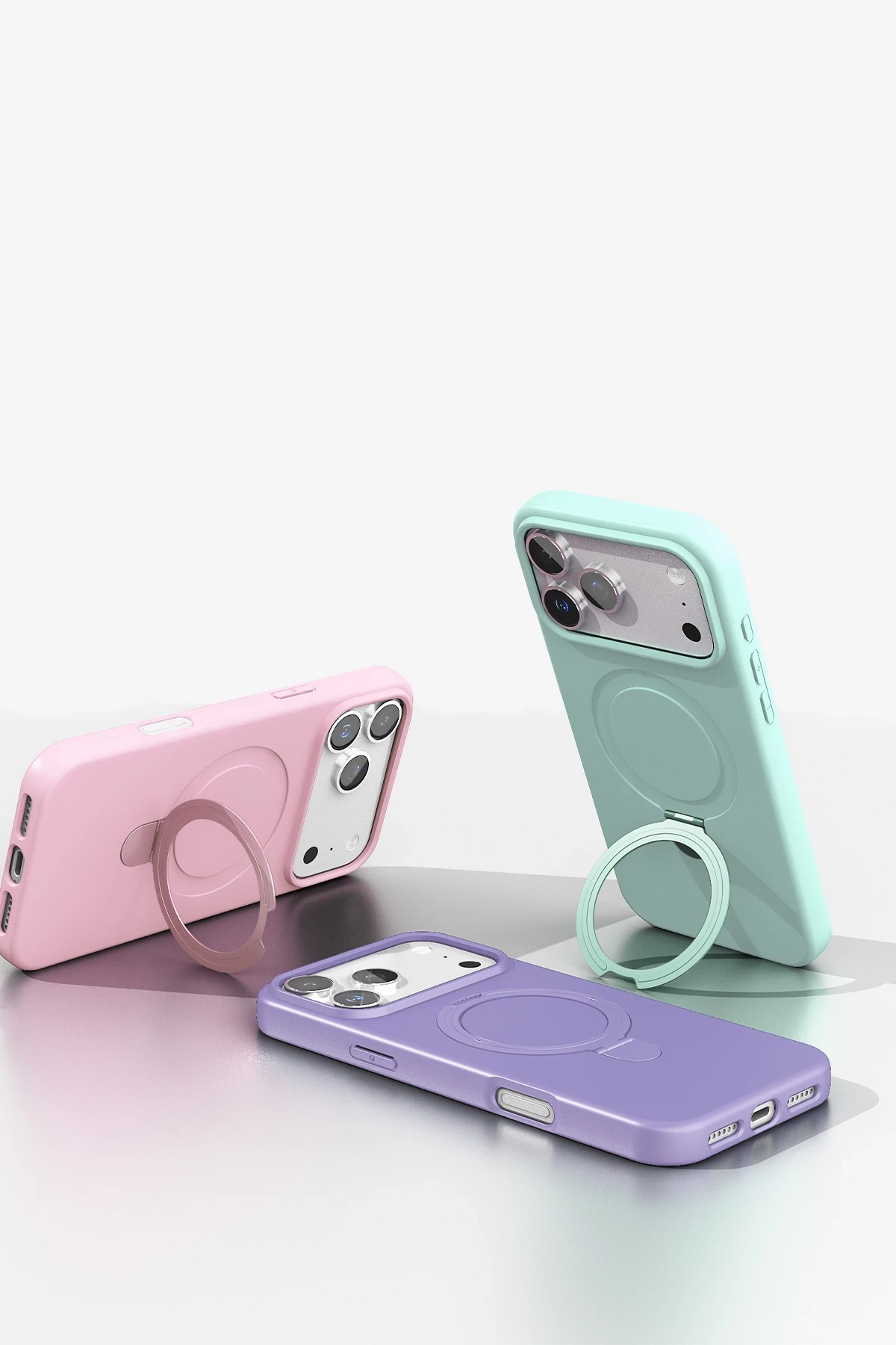 Newface Apple iPhone 17 Pro Max Regal Magsafe Standlı Kapak - Açık Pembe — görsel 7