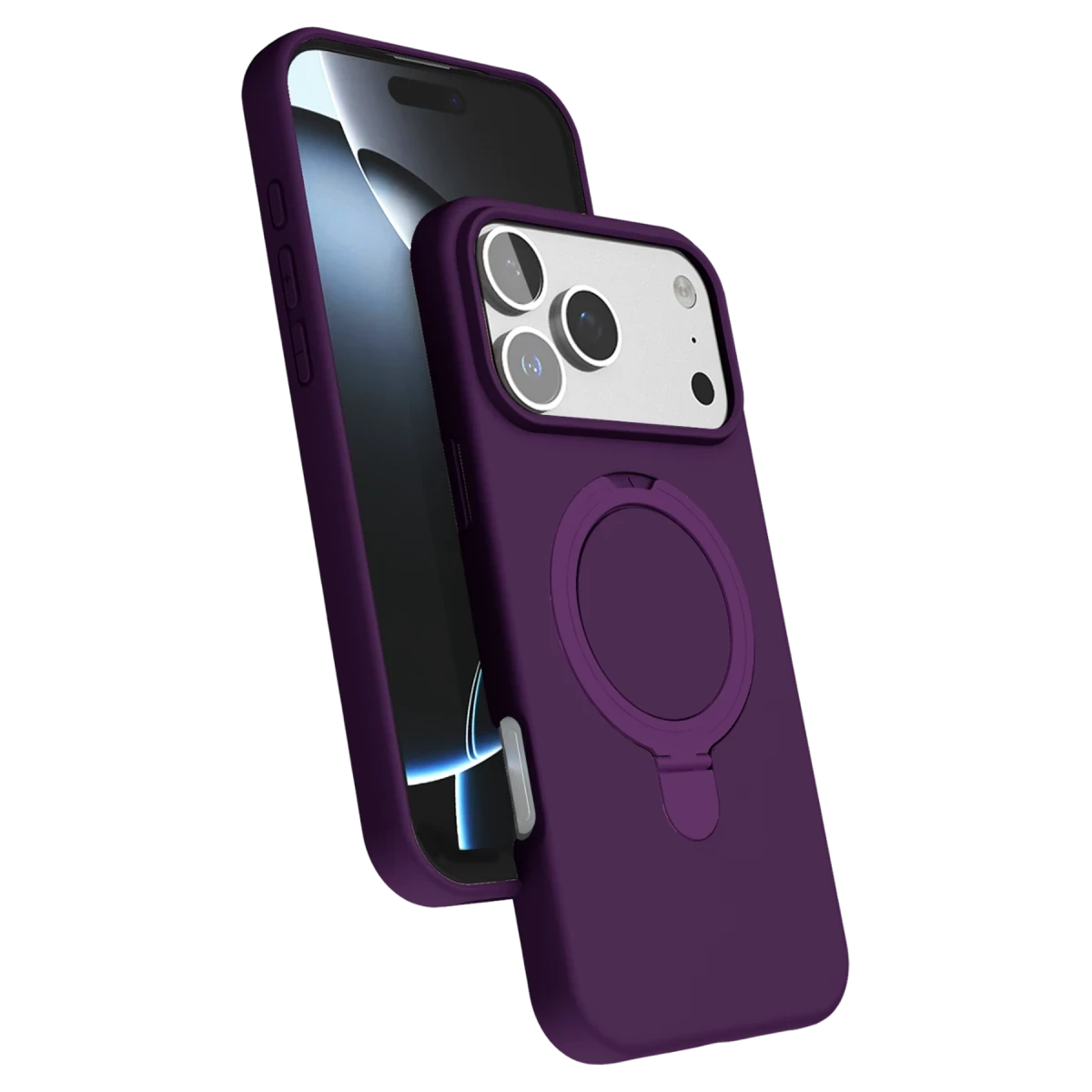 Newface Apple iPhone 17 Pro Max Regal Magsafe Standlı Kapak - Derin Mor