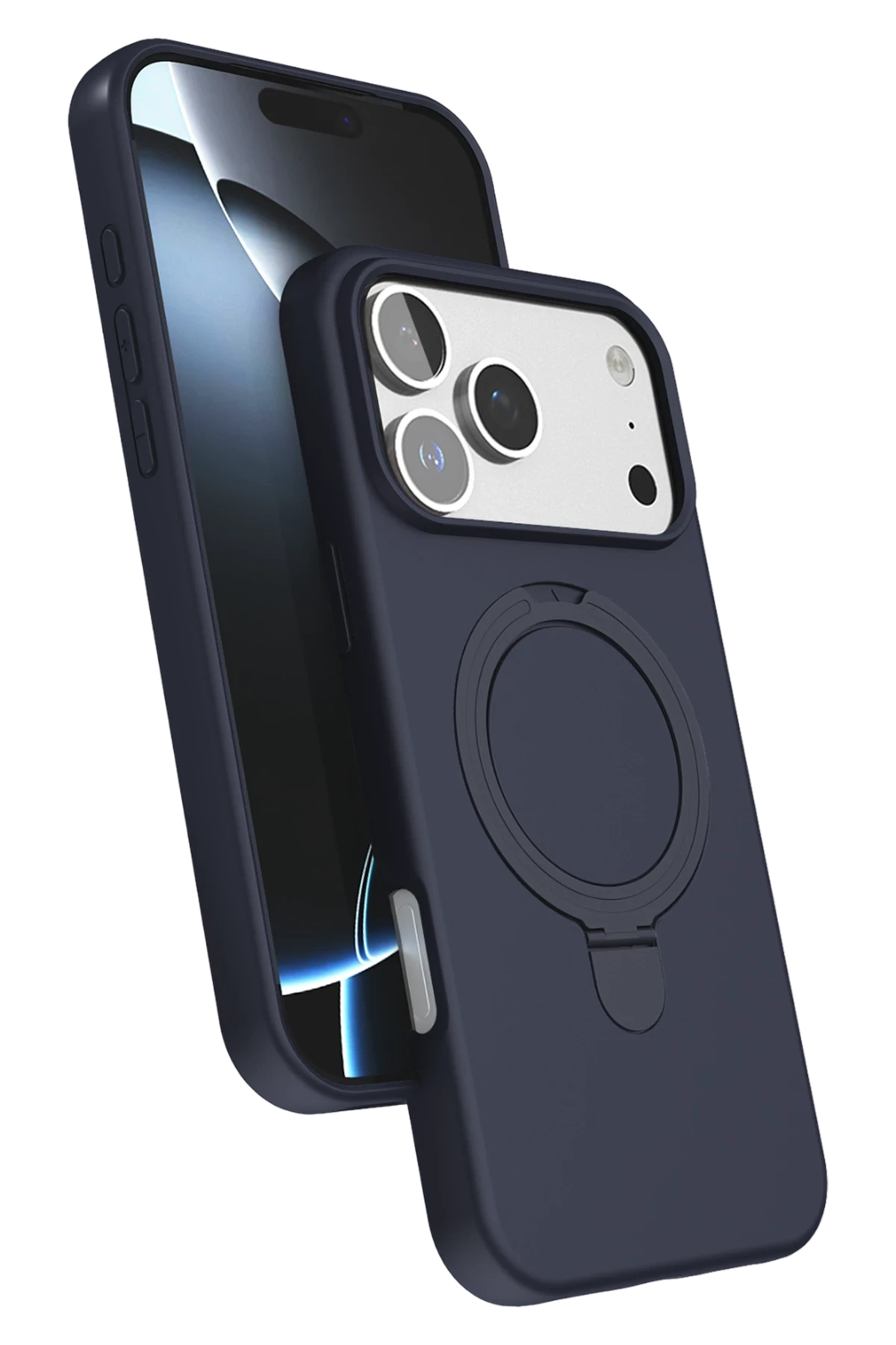 Newface Apple iPhone 17 Pro Max Regal Magsafe Standlı Kapak - Lacivert