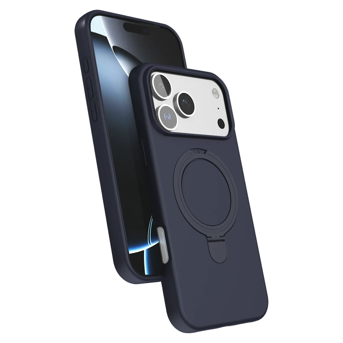 Newface Apple iPhone 17 Pro Max Regal Magsafe Standlı Kapak - Lacivert