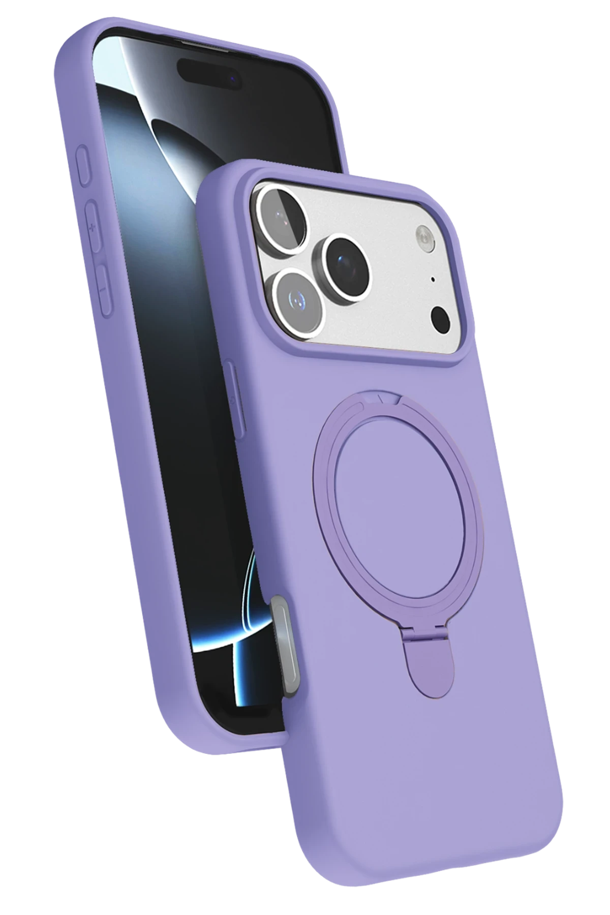 Newface Apple iPhone 17 Pro Max Regal Magsafe Standlı Kapak - Lila