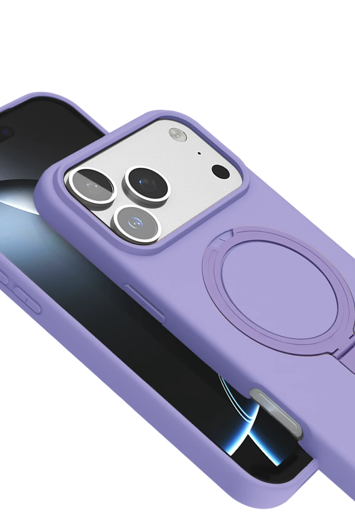 Newface Apple iPhone 17 Pro Max Regal Magsafe Standlı Kapak - Lila