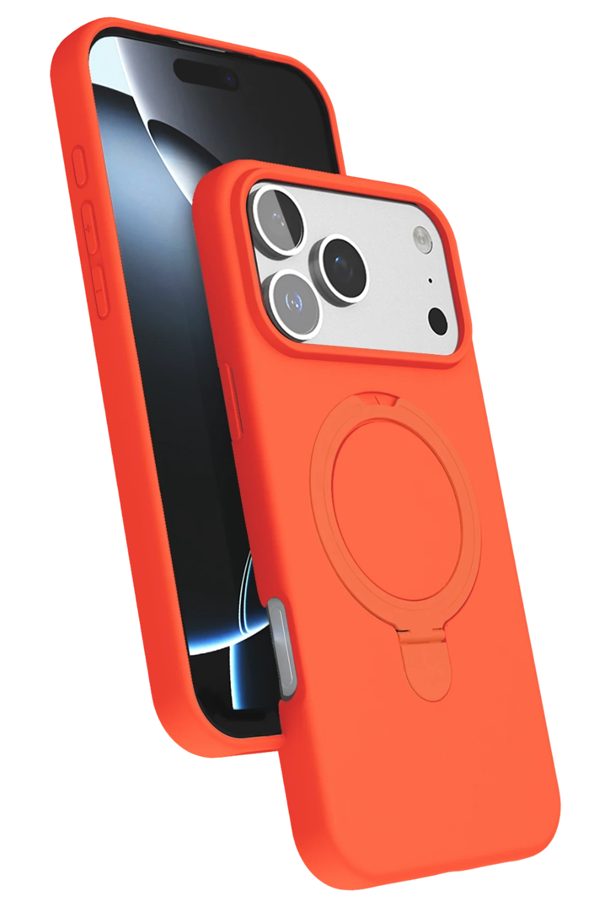 Newface Apple iPhone 17 Pro Max Regal Magsafe Standlı Kapak - Turuncu