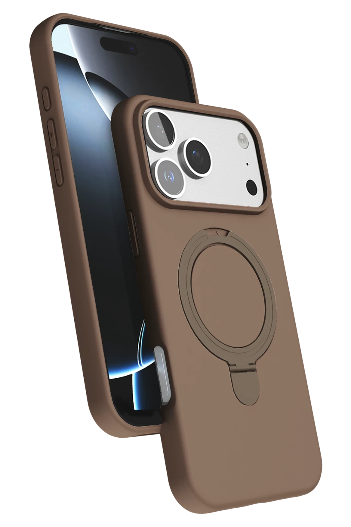 Newface Apple iPhone 17 Pro Max Regal Magsafe Standlı Kapak - Çöl Titanyum