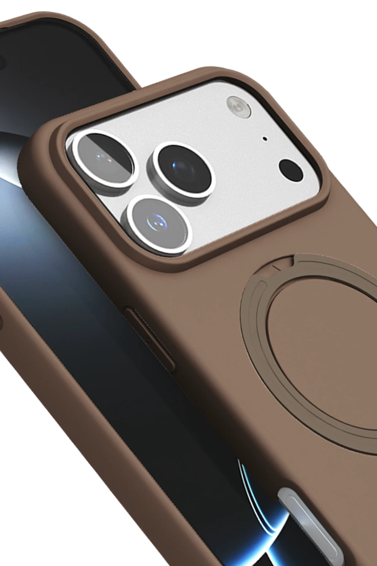 Newface Apple iPhone 17 Pro Regal Magsafe Standlı Kapak - Çöl Titanyum