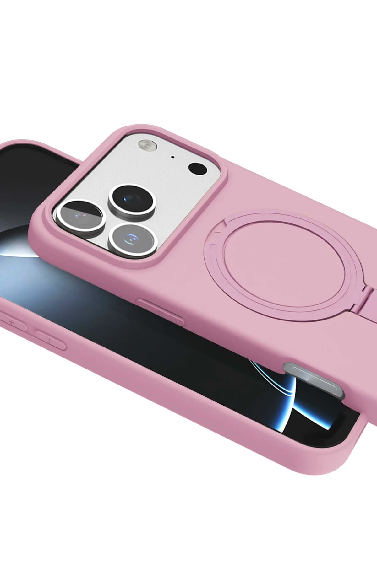 Newface Apple iPhone 17 Pro Regal Magsafe Standlı Kapak - Açık Pembe — görsel 5