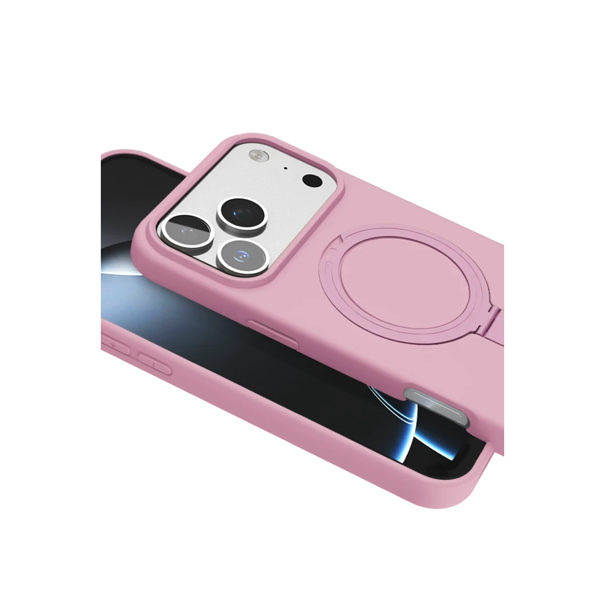 Newface Apple iPhone 17 Pro Regal Magsafe Standlı Kapak - Açık Pembe — görsel 12