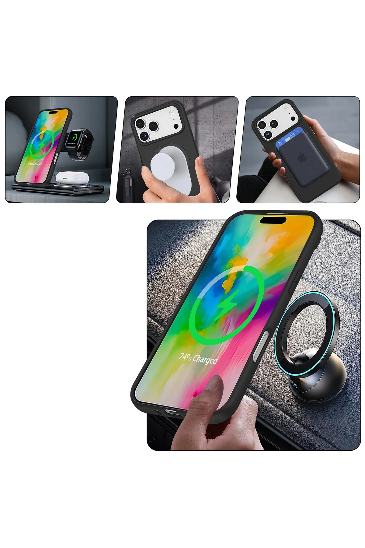Newface Apple iPhone 17 Pro Regal Magsafe Standlı Kapak - Açık Pembe — görsel 7