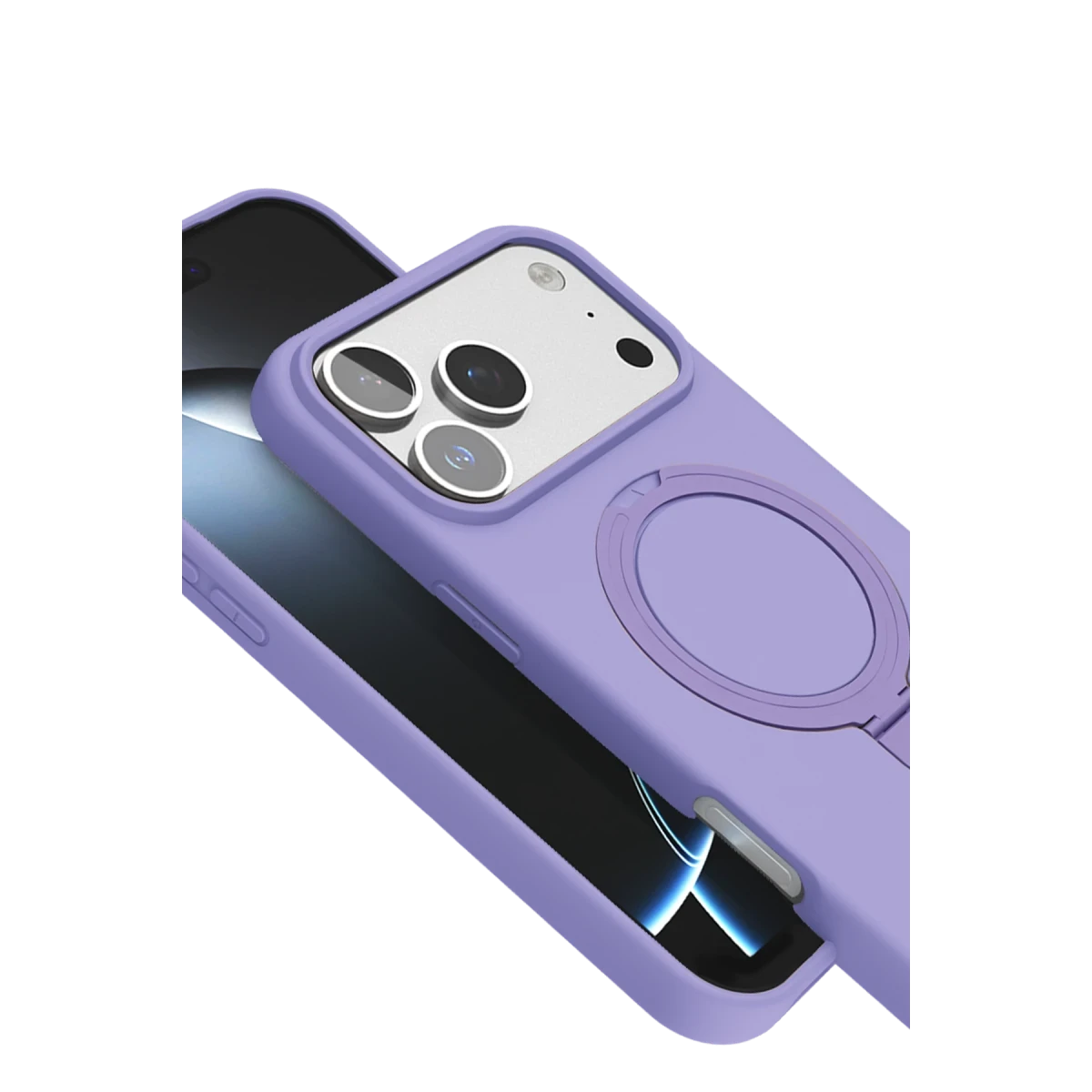 Apple iPhone 17 Pro Regal Magsafe Standlı Kapak - Lila