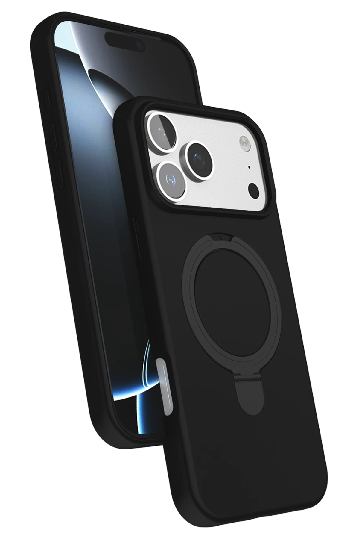 Newface Apple iPhone 17 Pro Regal Magsafe Standlı Kapak - Siyah