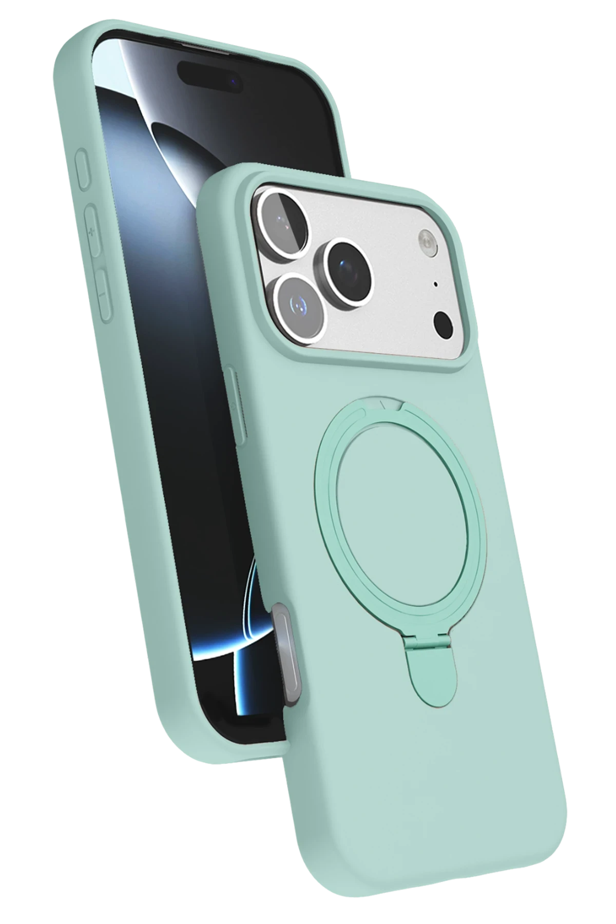 Newface Apple iPhone 17 Pro Regal Magsafe Standlı Kapak - Su Yeşili