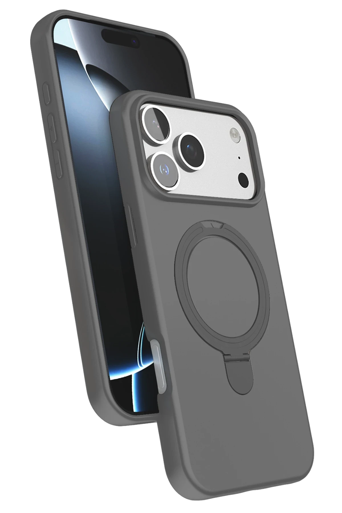 Newface Apple iPhone 17 Pro Regal Magsafe Standlı Kapak - Titan Gri