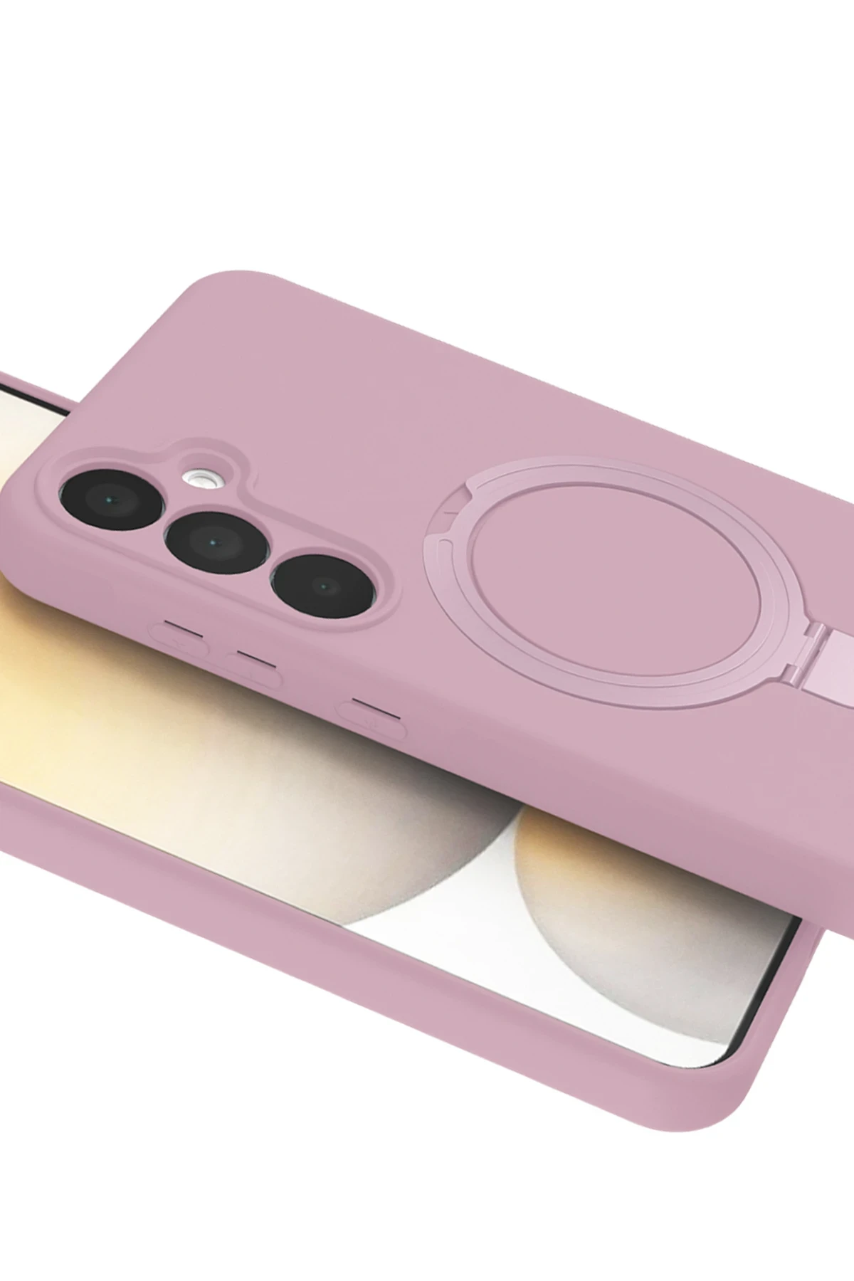 Newface Samsung Galaxy A55 5G Regal Magsafe Standlı Kapak - Açık Pembe — görsel 5