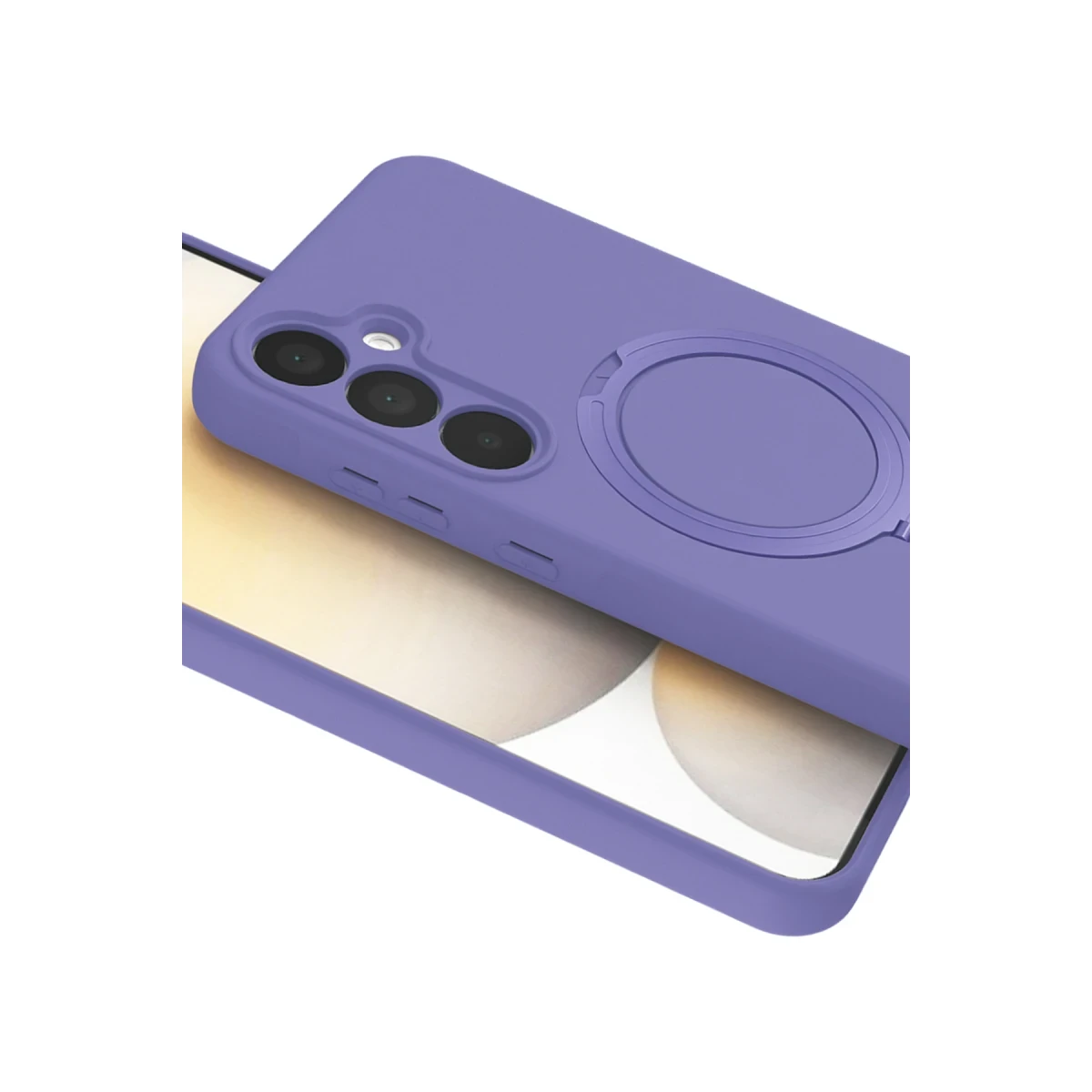 Samsung Galaxy A55 5G Regal Magsafe Standlı Kapak - Lila