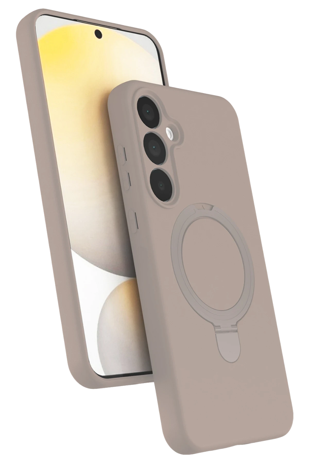 Newface Samsung Galaxy A35 5G Regal Magsafe Standlı Kapak - Çöl Titanyum