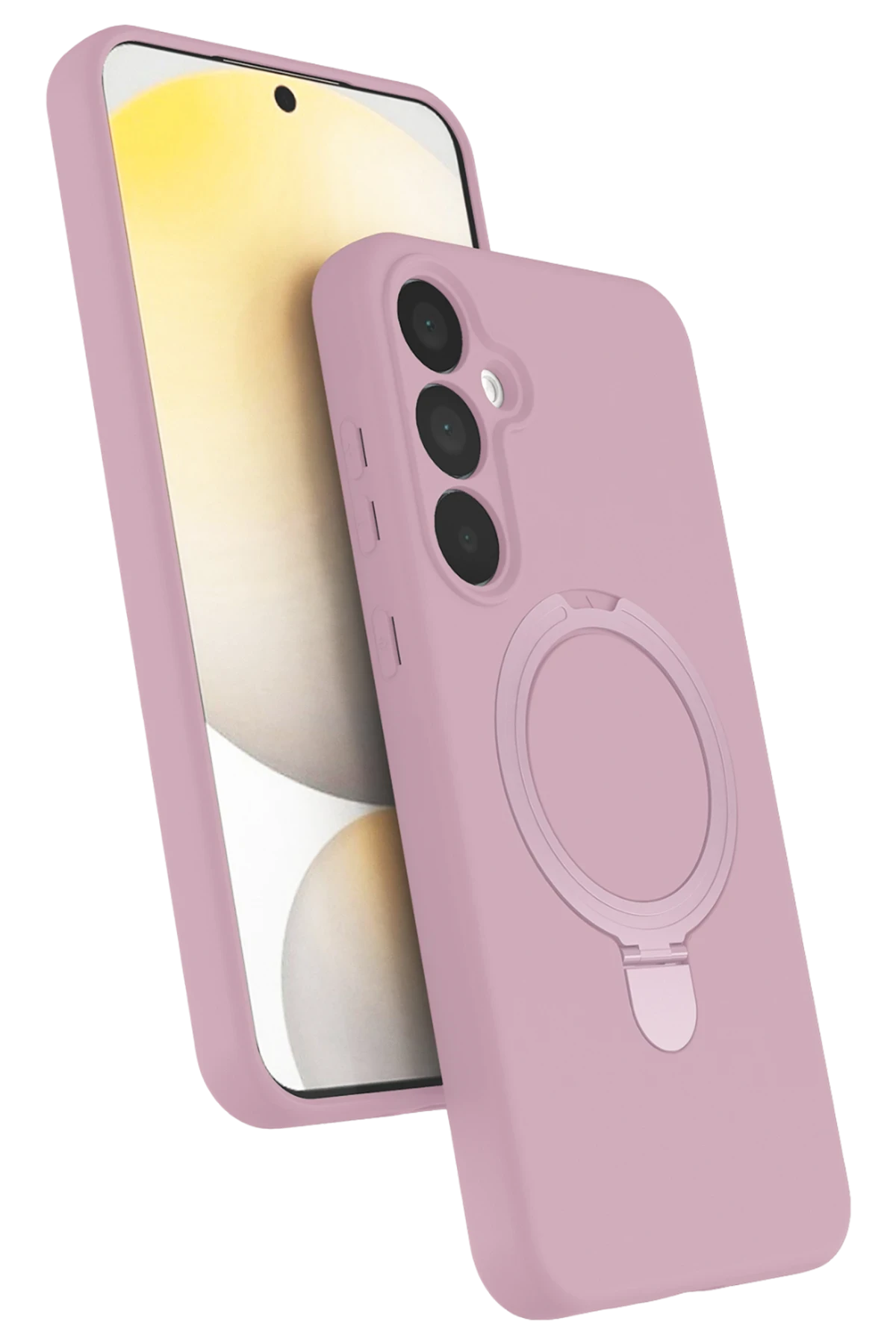Newface Samsung Galaxy A35 5G Regal Magsafe Standlı Kapak - Açık Pembe
