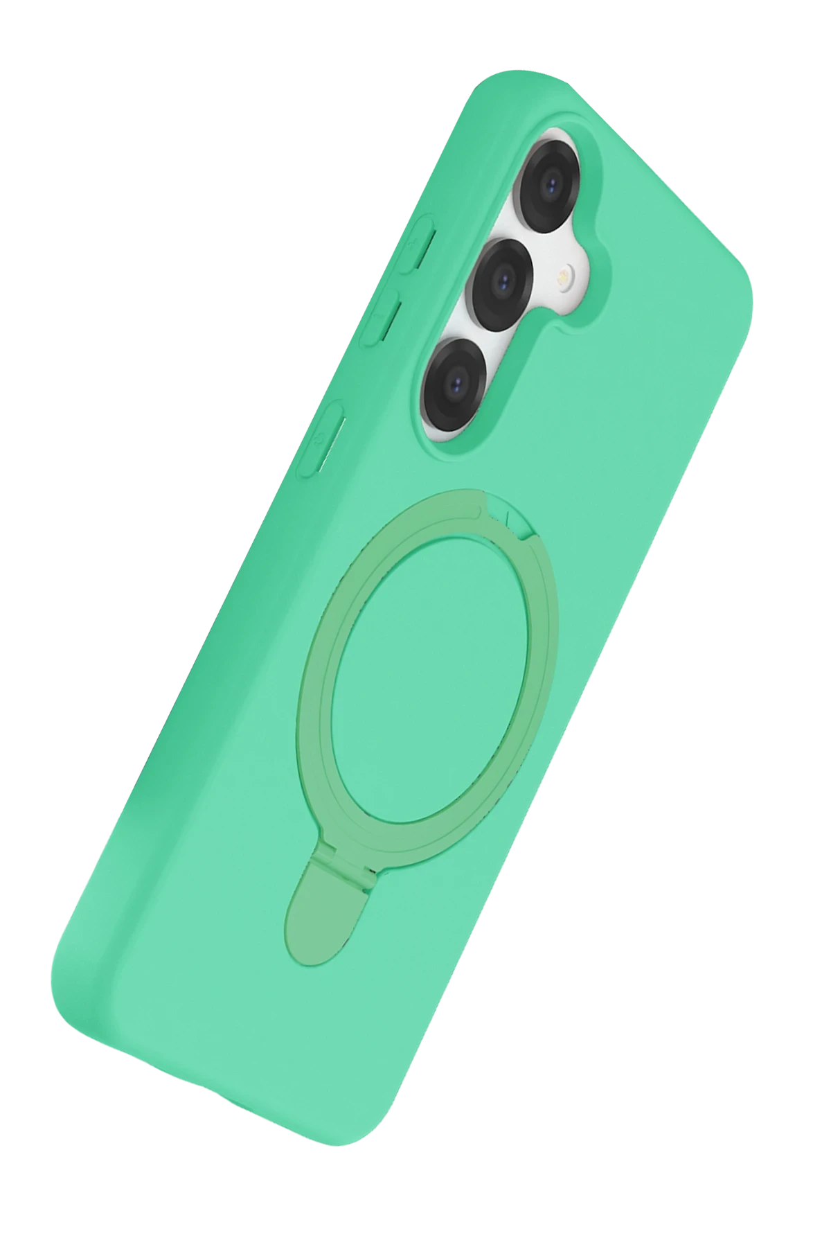 Newface Samsung Galaxy S25 Regal Magsafe Standlı Kapak - Yeşil
