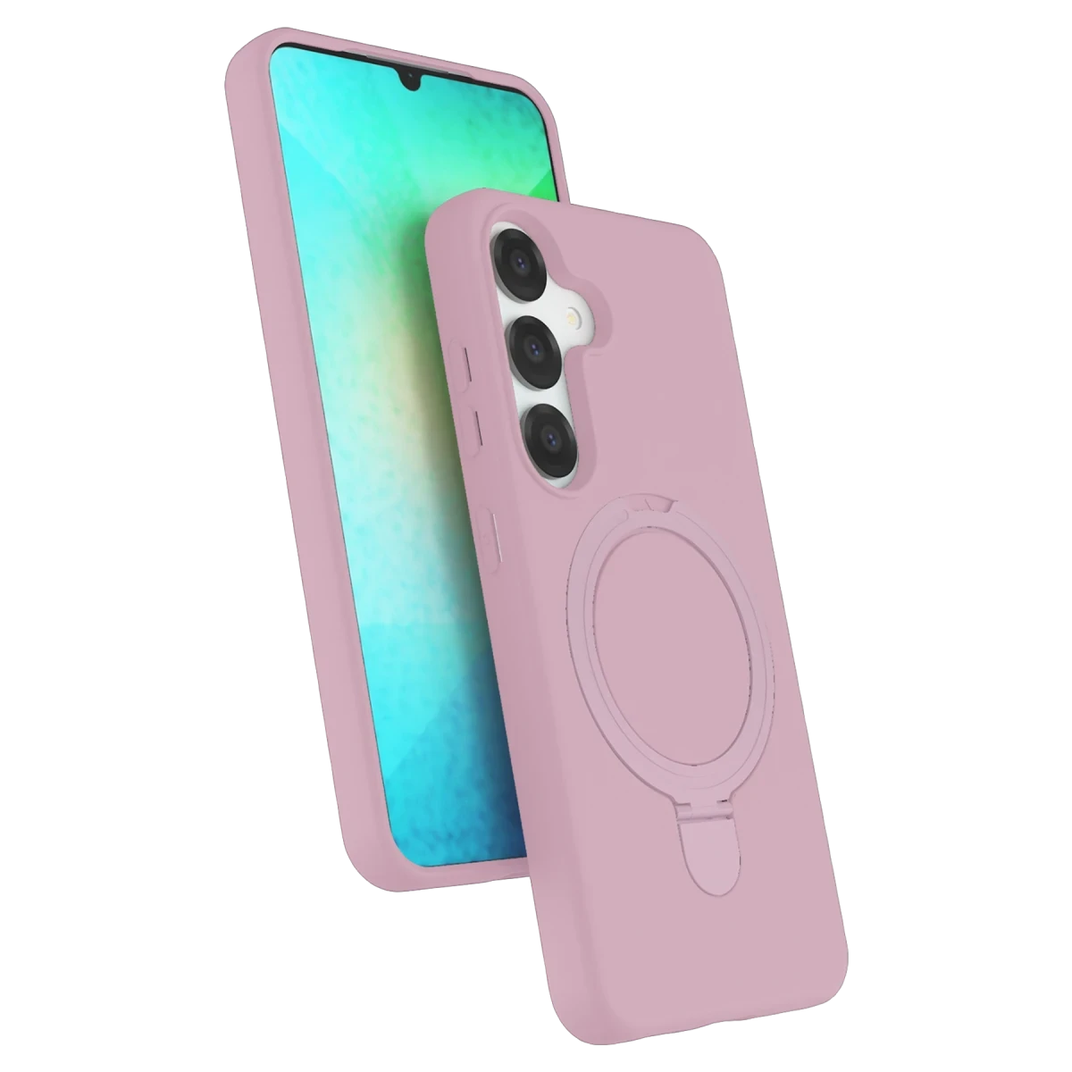 Newface Samsung Galaxy S25 Regal Magsafe Standlı Kapak - Açık Pembe — görsel 6