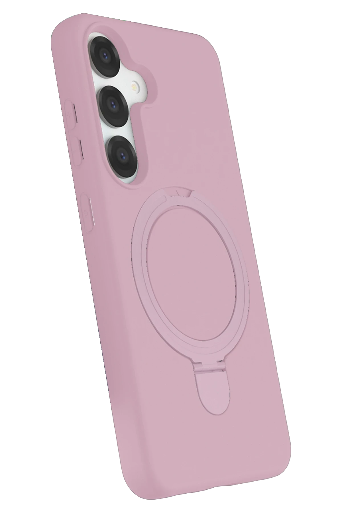 Newface Samsung Galaxy S25 Regal Magsafe Standlı Kapak - Açık Pembe