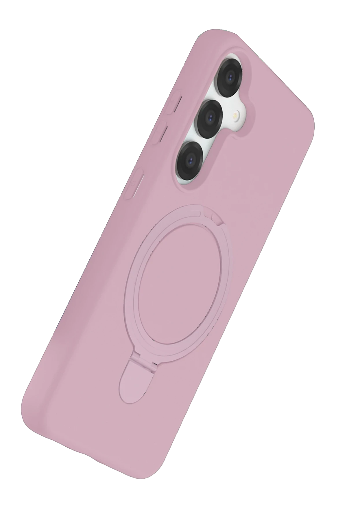 Newface Samsung Galaxy S25 Regal Magsafe Standlı Kapak - Açık Pembe