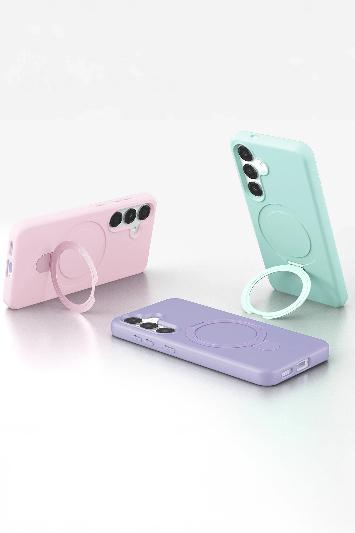 Newface Samsung Galaxy S25 Regal Magsafe Standlı Kapak - Turuncu
