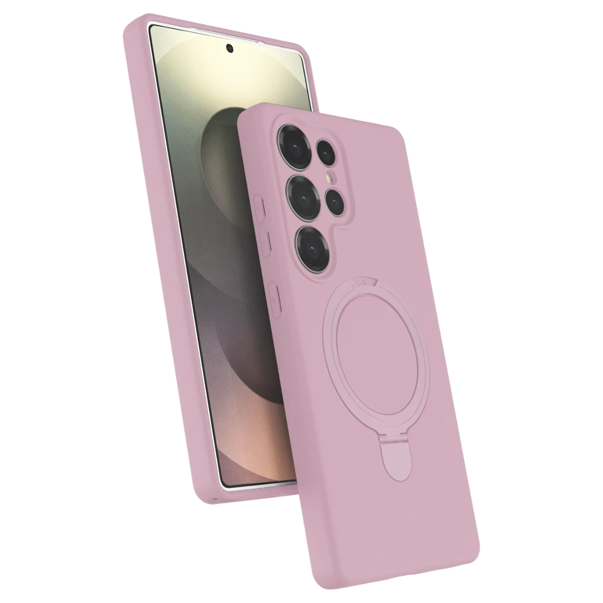 Newface Samsung Galaxy S25 Ultra Regal Magsafe Standlı Kapak - Açık Pembe — görsel 6