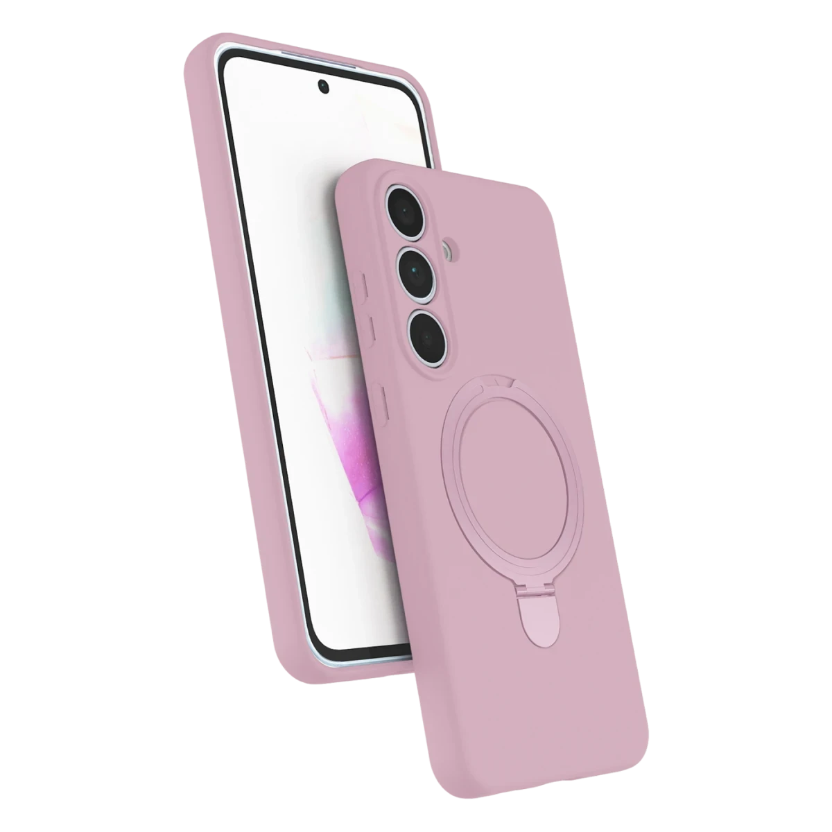 Newface Samsung Galaxy S25 FE Regal Magsafe Standlı Kapak - Açık Pembe — görsel 6