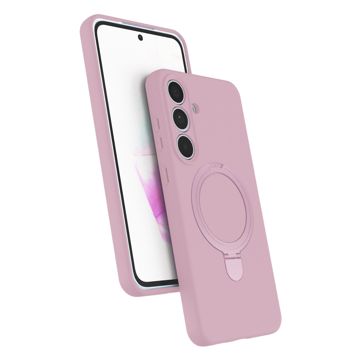 Newface Samsung Galaxy S25 FE Regal Magsafe Standlı Kapak - Açık Pembe — görsel 11