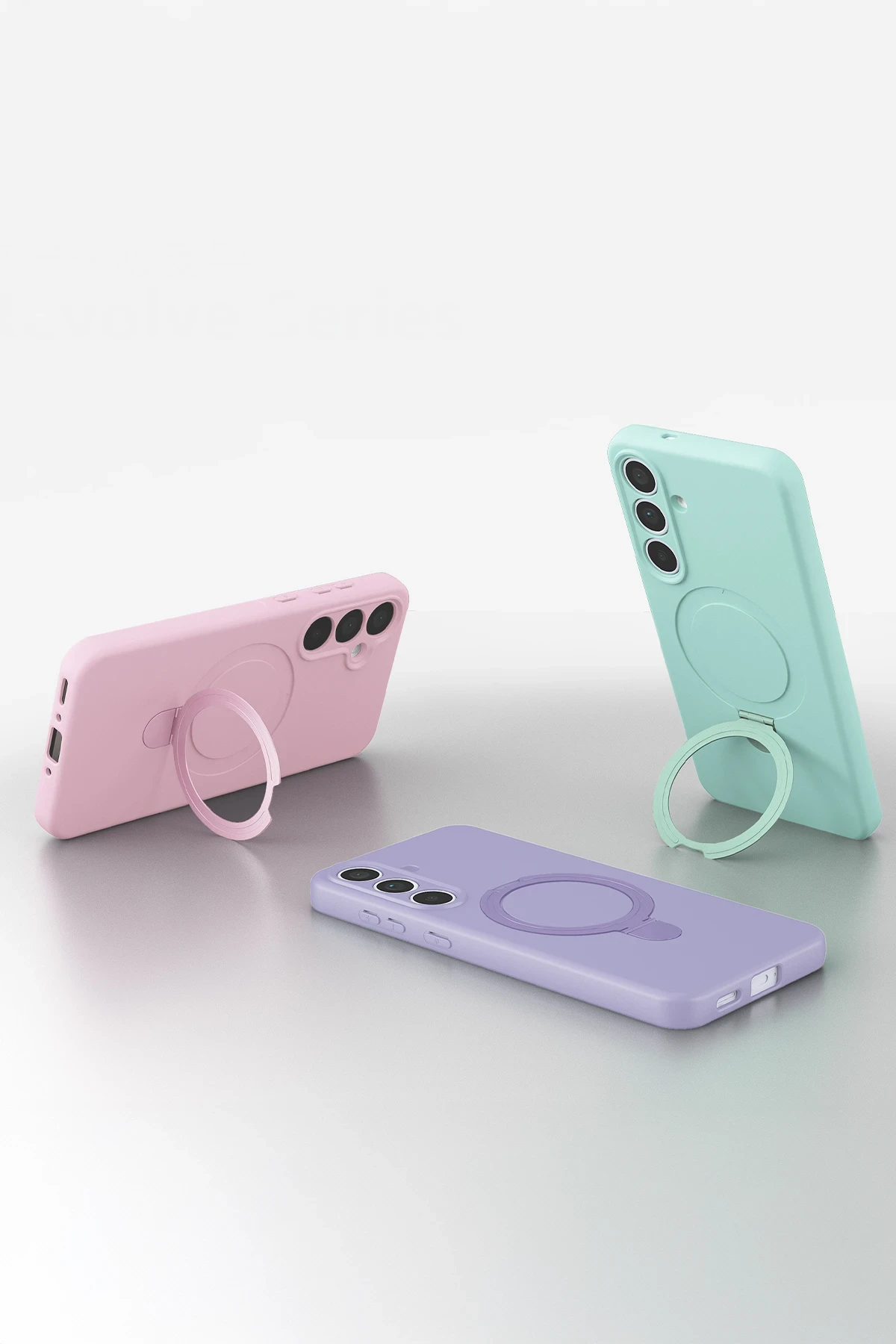 Newface Samsung Galaxy S25 FE Regal Magsafe Standlı Kapak - Açık Pembe — görsel 5